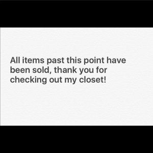 All items past this point have been sold!